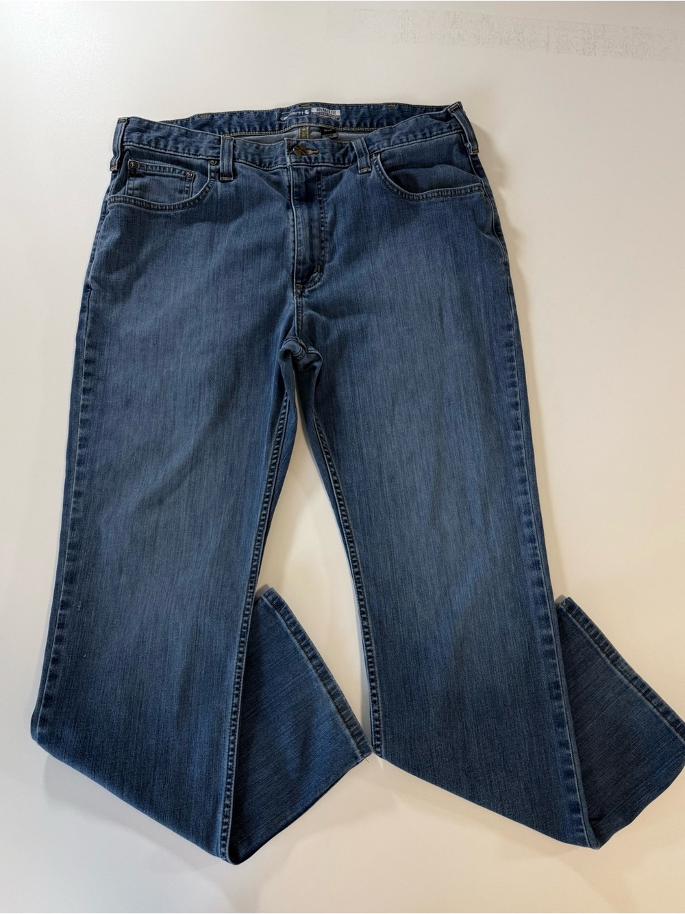 Carhartt Rugged Flex Relaxed Fit Straight Leg Jeans Denim Workwear 36x32